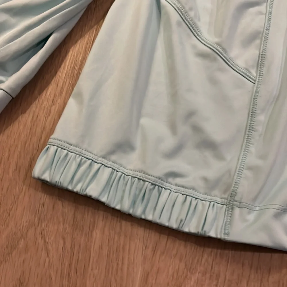 Aqua Hooded Quarter Zip Long Sleeve Top - Picture 5 of 12